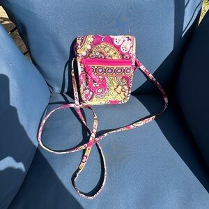Vera Bradley Pink Paisley Quilted Crossbody